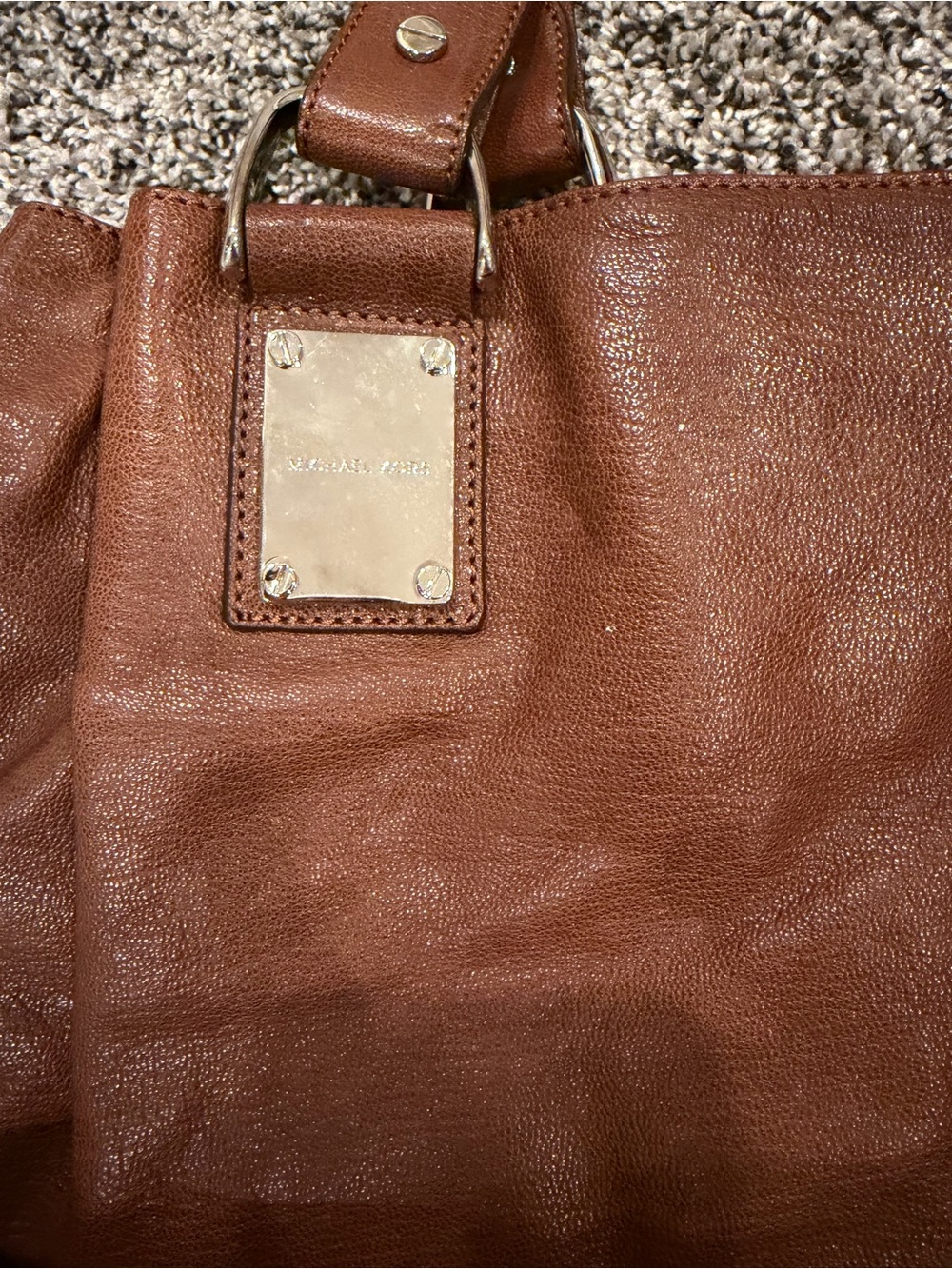 Vintage Michael Kors Camel Color Satchel Bag Like New - Picture 7 of 9